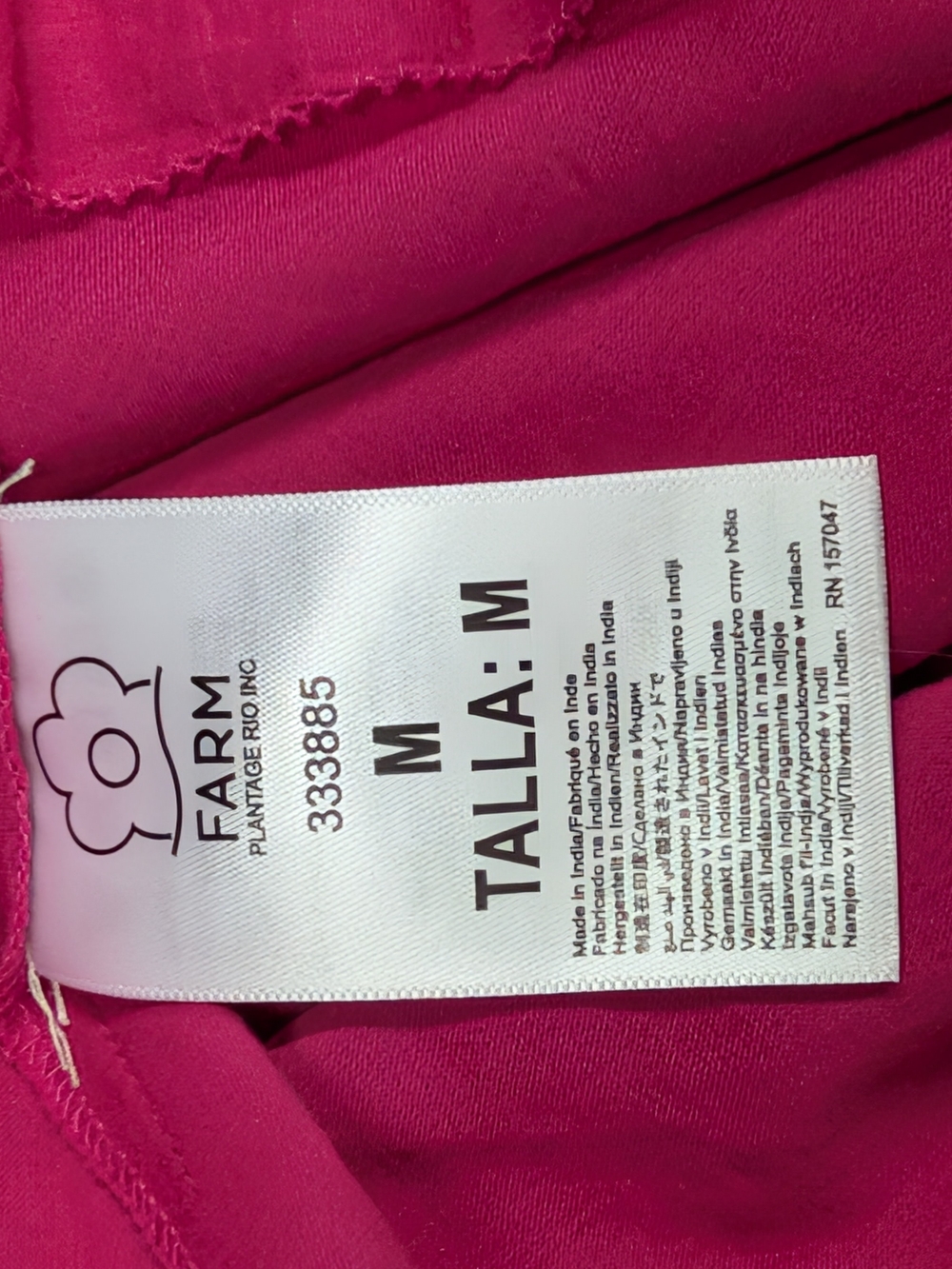 Farm Rio Pink Boho Embroidered Dress with Tie Waist M - Picture 7 of 8